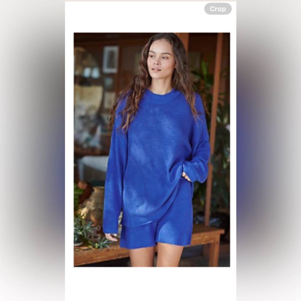 Free People Beach Malibu Solid Surf Set in Electric Blue